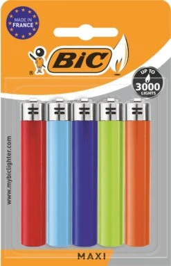 BIC J26 Maxi Vuursteen Flint Aanstekers - Diverse Kleuren - Pak Van 5 Gasaanstekers - Kindveilig -Barbecues Verkoopwinkel 774x1200 2