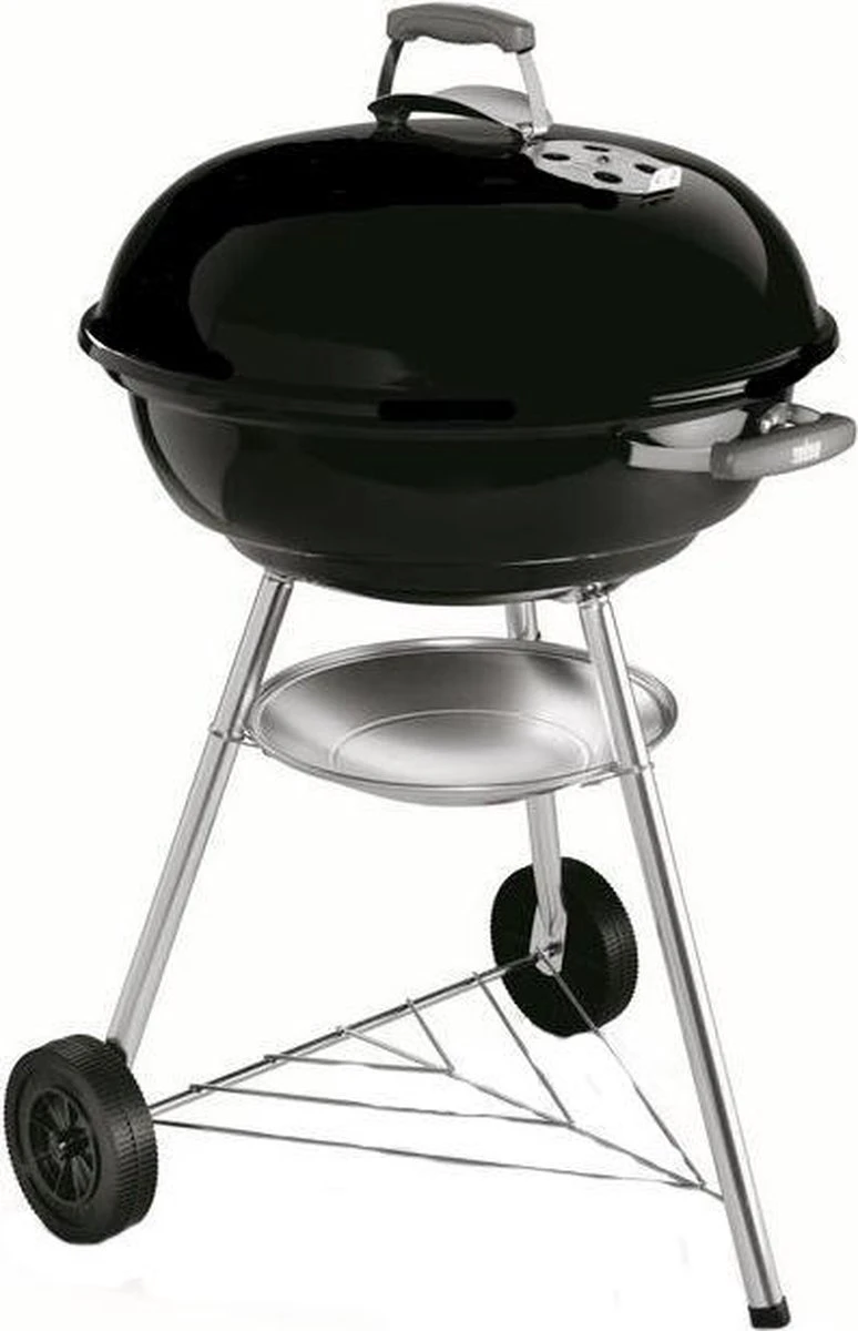 Weber Compact Kettle Houtskoolbarbecue - � 57 Cm - Zwart 1 Weber Compact Kettle Houtskoolbarbecue - � 57 Cm - Zwart