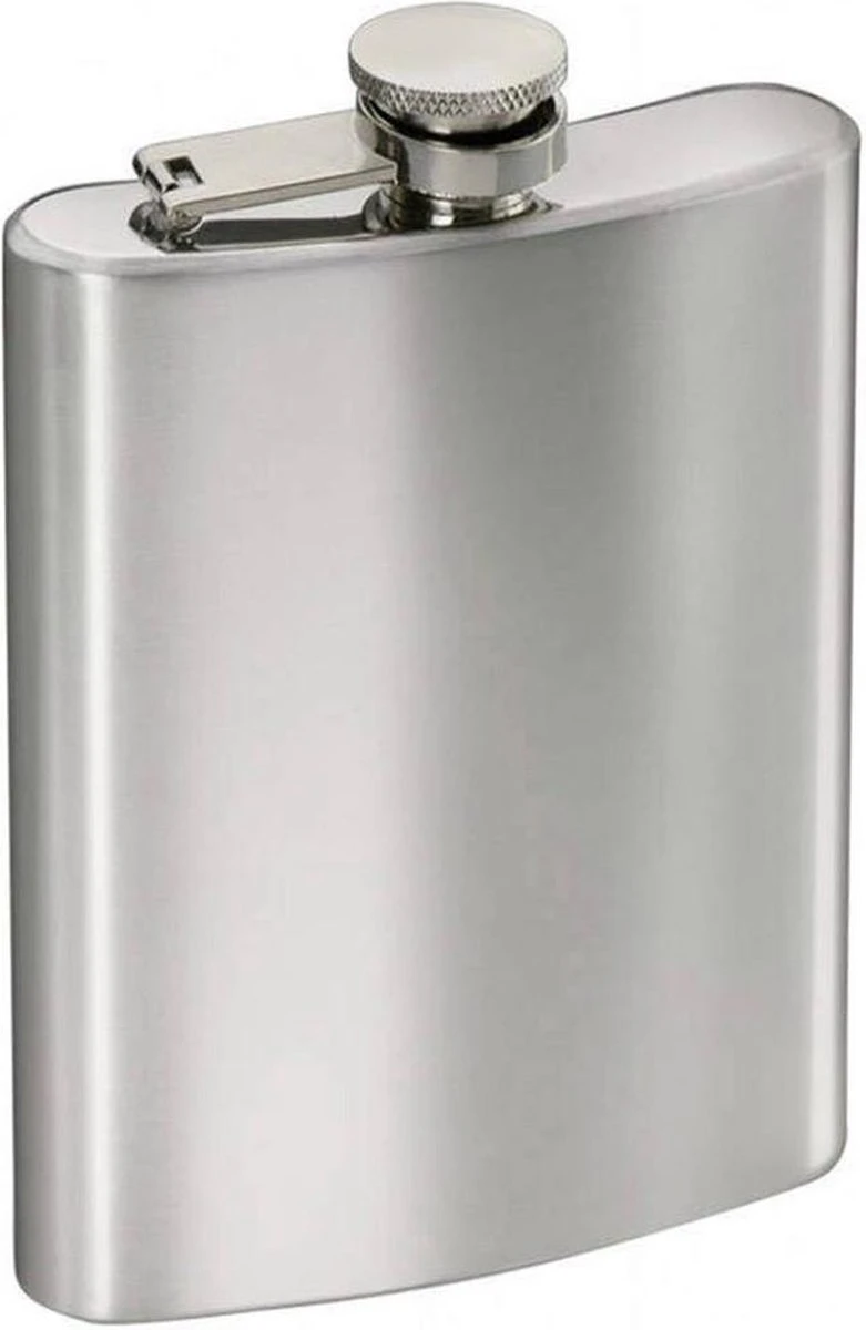 Platvink Klein 118 Ml Met Trechter - 4oz RVS Flacon Zakflesje Whisky 1 Platvink Klein 118 Ml Met Trechter - 4oz RVS Flacon Zakflesje Whisky