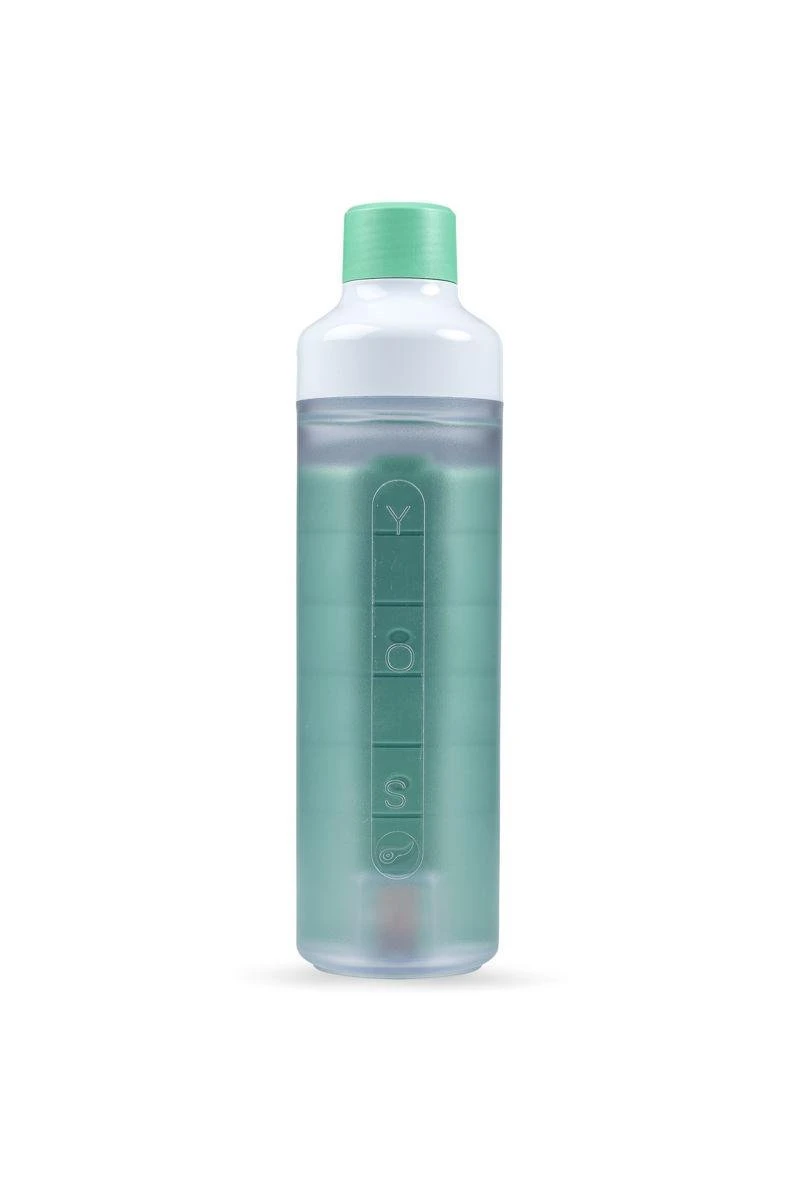 YOS Bottle - Waterfles Met Pillendoos - 7 Vaks - Groen 6 YOS Bottle - Waterfles Met Pillendoos - 7 Vaks - Groen - Afbeelding 6