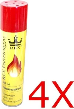 Merkloos 4X Aanstekergas Aansteker Gas 300Ml Gasvulling Butaan