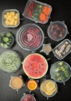 Siliconen Deksels - 2 Designs - Vierkant & Rond - Set Van 12 Stretch - Flexibele Vershoudbakje - Pandeksel - LFGB Norm - 41% Rekbaar -Barbecues Verkoopwinkel 839x1200 2