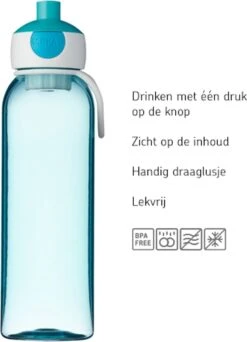 Mepal – Waterfles Pop-up Campus – 500 Ml – Blauw – Drinkfles Kinderen – Zicht Op Inhoud – BPA Vrij -Barbecues Verkoopwinkel 867x1200 3