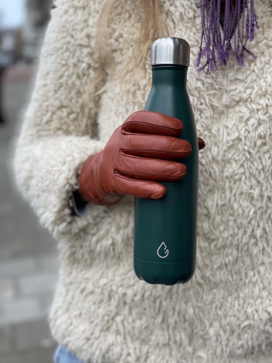 Wattamula Design Eco RVS Drinkfles - Mosgroen - Extra Dop Met Rietje En Carrier - 500 Ml - Waterfles - Thermosfles - Sport 3 Wattamula Design Eco RVS Drinkfles - Mosgroen - Extra Dop Met Rietje En Carrier - 500 Ml - Waterfles - Thermosfles - Sport - Afbeelding 3