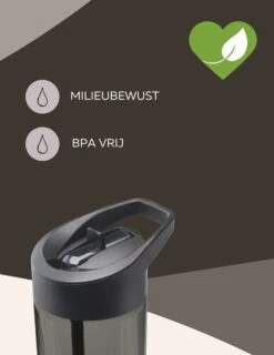 Drinkfles Met Rietje - Waterfles Met Rietje - Milieubewust - Bpa-vrij - 600 Ml - Zwart - Lekvrij -Barbecues Verkoopwinkel 927x1200 2