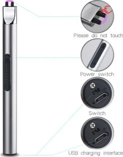 Staza - Oplaadbare Lange Elektrische Aansteker - Duurzame Plasma Aansteker - Inclusief Cadeauverpakking - BBQ - Kaarsen - Zwart -Barbecues Verkoopwinkel 936x1200