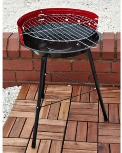 Houtskoolbarbecue Ø33 Cm | Verstelbare Grill BBQ | Halfopen | Zwart / Rood -Barbecues Verkoopwinkel 957x1200